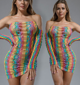 * CINDYLOVE Rainbow strapless netjurkje CL60217