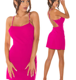 *IS Roze party jurkje met strass ,IS57221-P