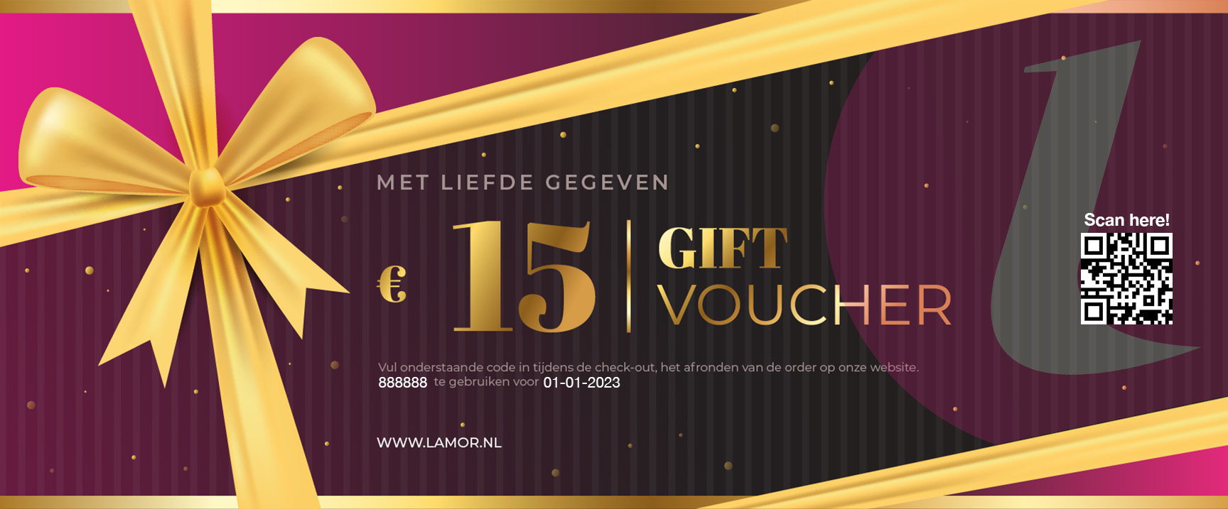 Cadeaubon € 15,- Cadeaubon € 15,-