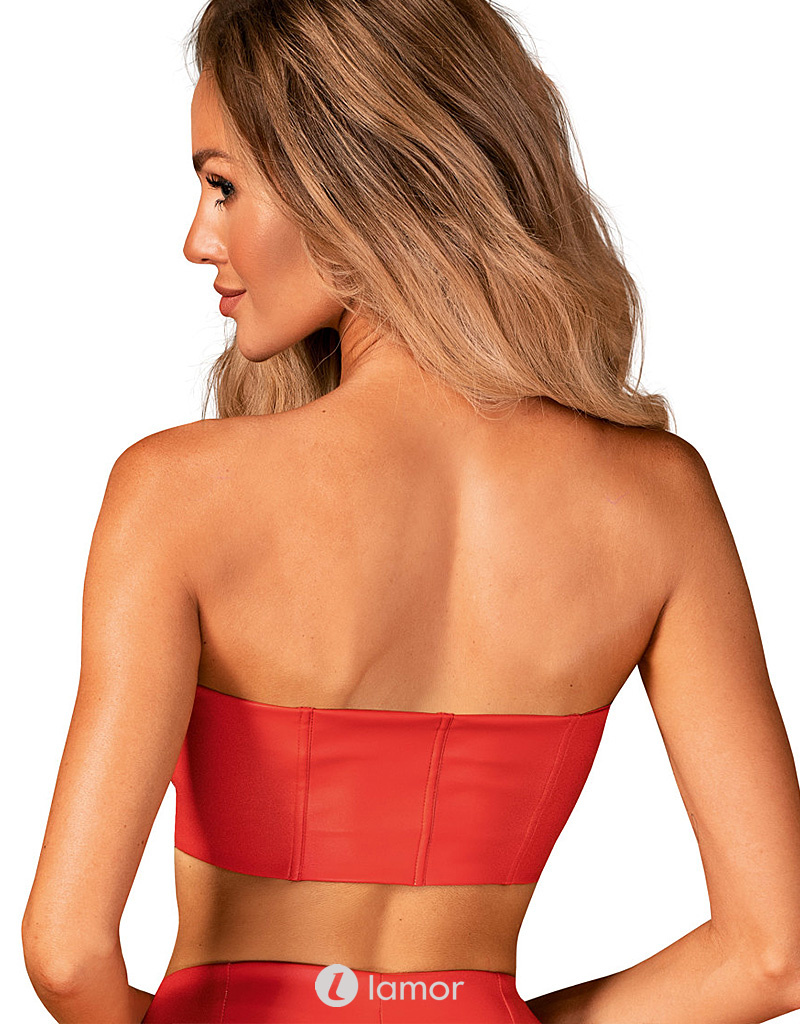 * OBSESSIVE Rode strapless top, Hermeza van Obsessive