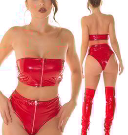 * IS Rode latexlook Strapless top , IS20661 (L & XL)