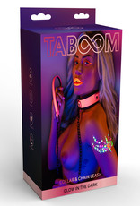 TABOOM GLOW IN THE DARK COLLAR AND CHAIN LEASH