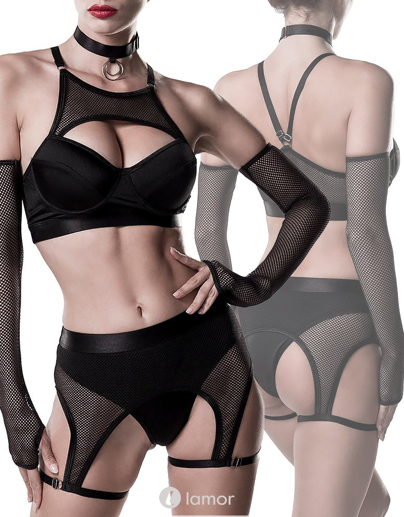 Image of * GREY VELVET 5-delige Erotische lingerie set, GV20208