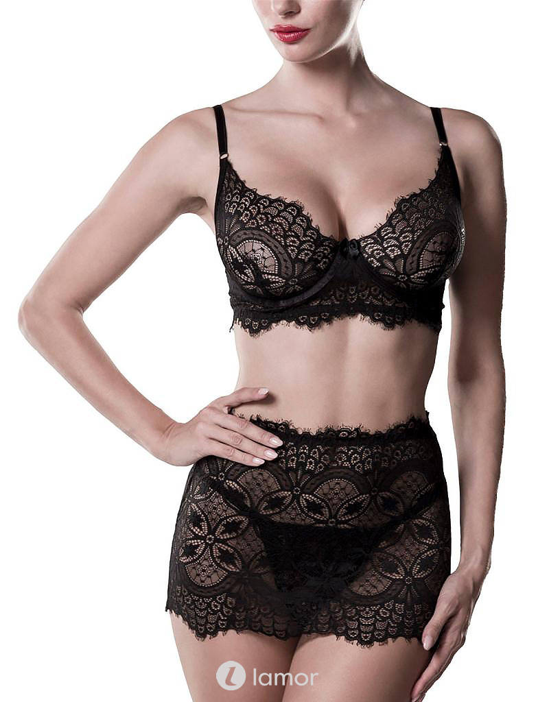 * GREY VELVET 3-delige erotische lingerie set van Grey Velvet