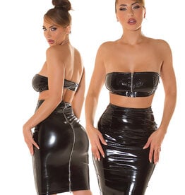 * IS Hight waist rok in latexlook, IS194661