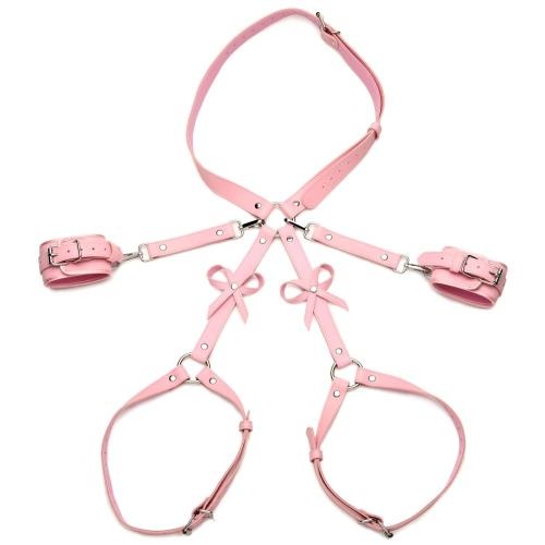 Bondageharnas met strikken XL/2XL - Roze Bondageharnas met strikken XL/2XL - Roze
