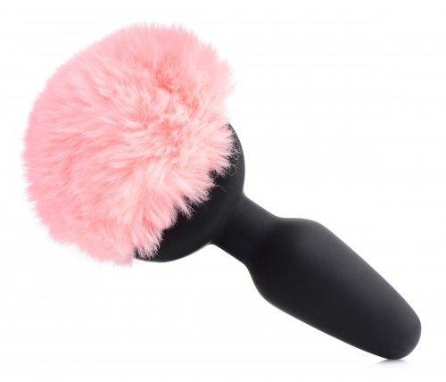 Vibrerende Anaal Plug Met Konijnenstaart - Roze Vibrerende Anaal Plug Met Konijnenstaart - Roze