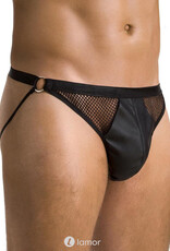 Sexy heren Jockstrap van lederlook en grof mesh materiaal  van Passion Menswear