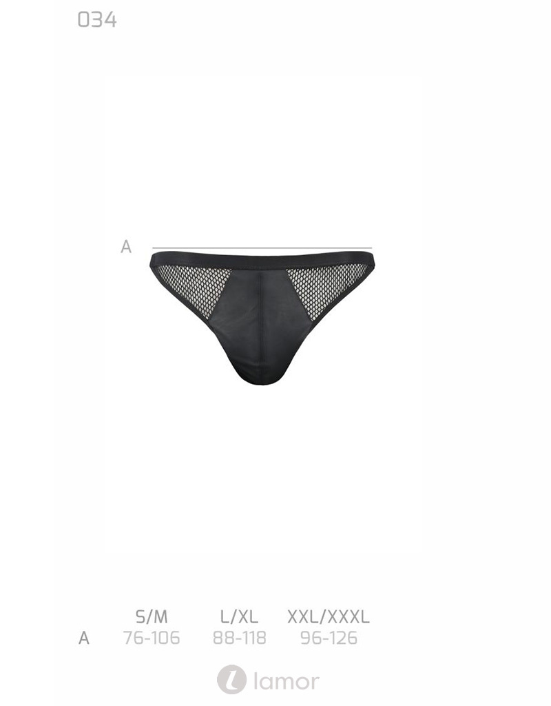 Sexy heren Jockstrap van lederlook en grof mesh materiaal  van Passion Menswear