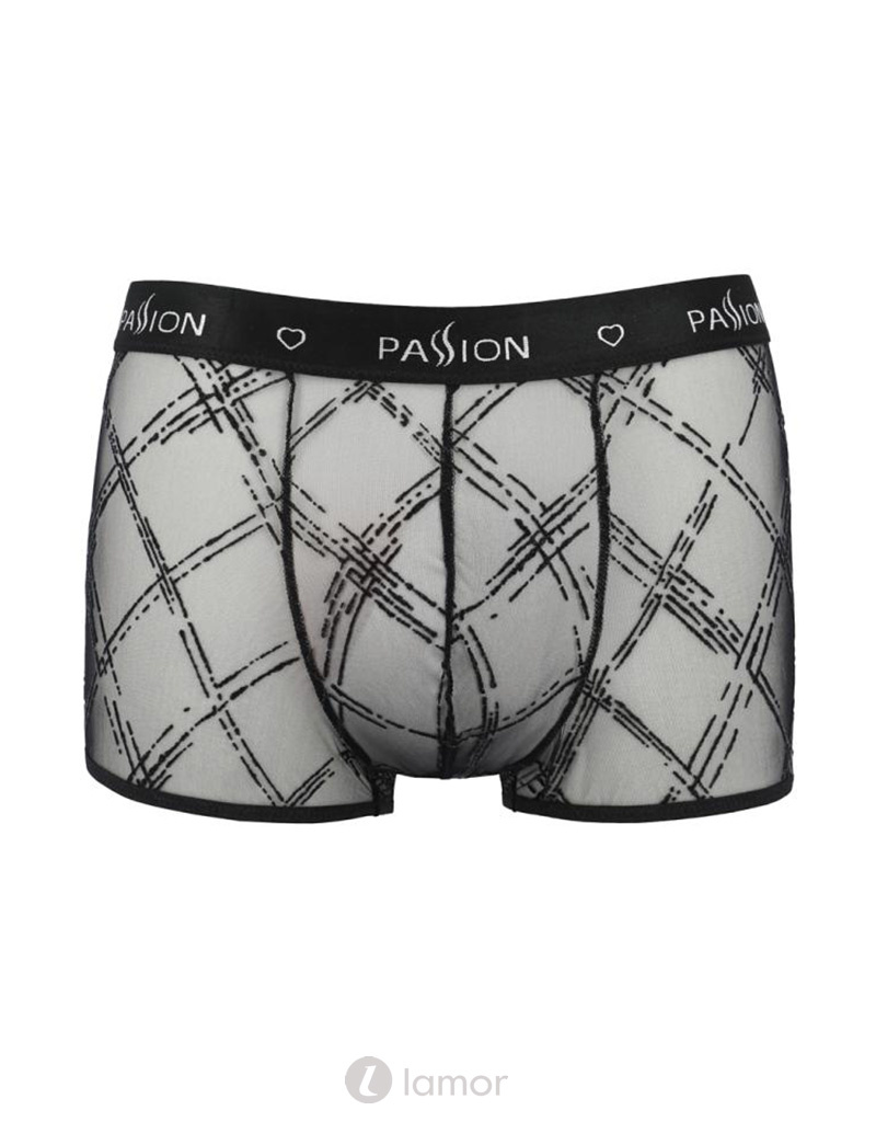 Sexy heren short Mesh materiaal met fluwelen print van Passion Menswear