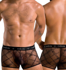 * PASSION MENSWEAR Zwarte  Heren short van fijn Mesh, PA032