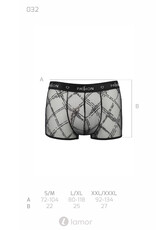 Sexy heren short Mesh materiaal met fluwelen print van Passion Menswear