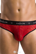 Sexy heren slip van Mesh materiaal met fluwelen print van Passion Menswear