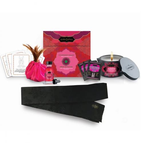 Kamasutra Treasure Trove Strawberry Massageset Kamasutra Treasure Trove Strawberry Massageset