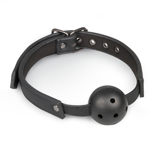 Ball gag met PVC bal - zwart Ball gag met PVC bal - zwart