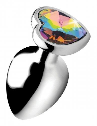 Rainbow Heart Buttplug - Groot Rainbow Heart Buttplug - Groot