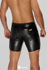 * NOIR handmade Wetlook Heren short met slangen reliëf van Noir Handmade