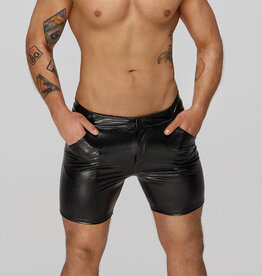 * NOIR handmade Wetlook Heren short met rits, H068