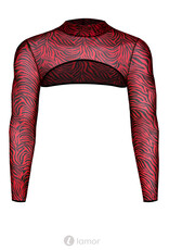 * RFP Rood/zwart heren Croptop met zebra print, van het merk RFP