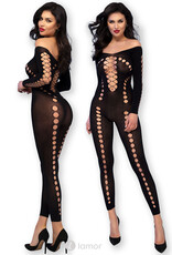 * CHILIROSE Off-shoulder bodystocking met uitsparingen