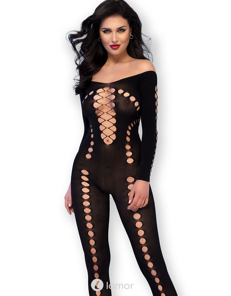 * CHILIROSE Off-shoulder bodystocking met uitsparingen