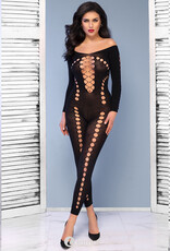 * CHILIROSE Off-shoulder bodystocking met uitsparingen