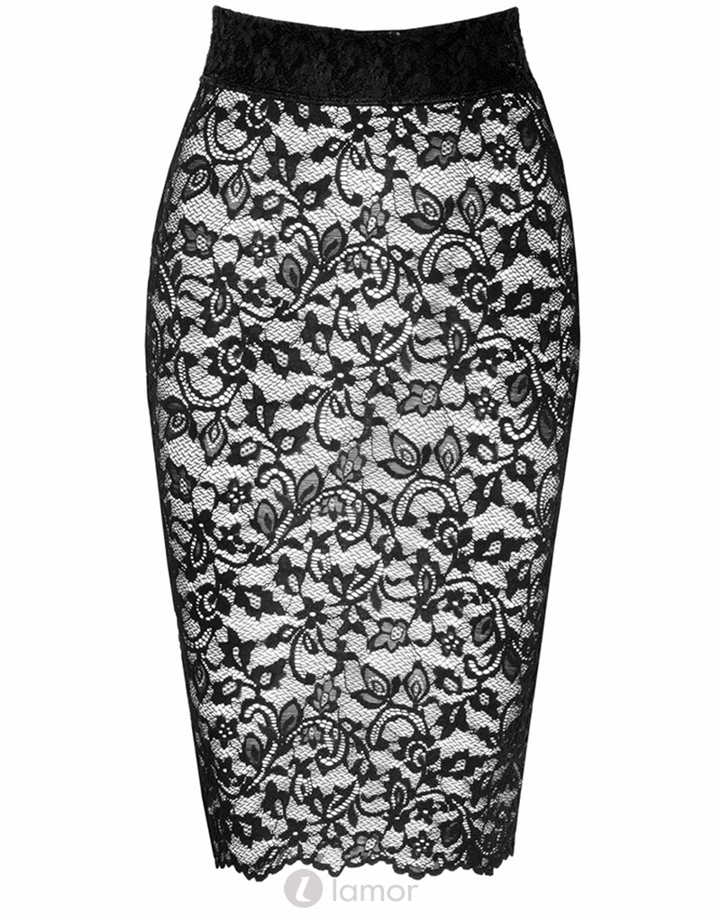 Noir Handmade - Halflange Rok - Kant- Vetersuiting - F302 | LAMOR ...