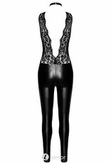 * NOIR handmade Catsuit van Wetlook met kant met afneembare ketting van Noir Handmade Libido