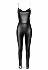 * NOIR handmade Wetlook catsuit met afneembare ketting van Noir Handmade Libido