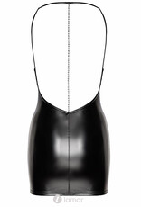 * NOIR handmade Wetlook mini jurk met afneembare ketting op de rug Noir Handmade uit de collectie Libido