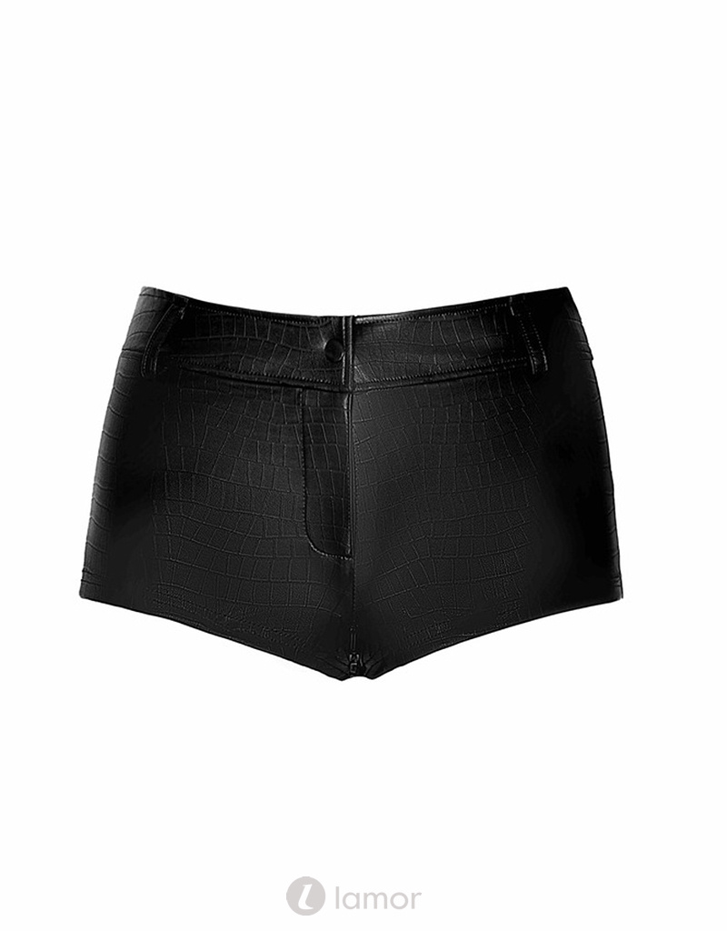 * NOIR handmade Wetlook Short met krokodilenprint van Noir Handmade Libido