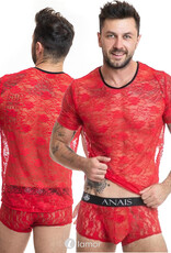 * Anais men Rood shirt van transparant kant  van het merk Anais men