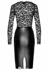 * NOIR handmade Wetlook halflange jurk met kant van Noir Handmade uit de collectie Libido