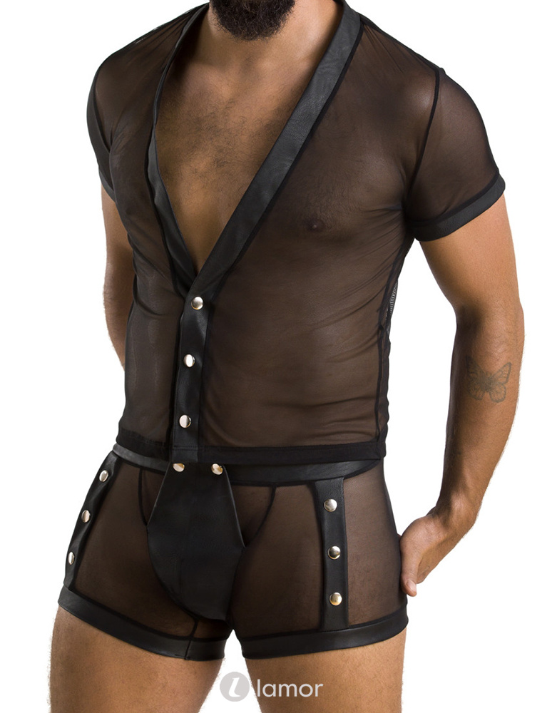 Sexy heren tule set short & T-shirt van Passion Menswear