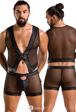 Sexy heren tule set short & Crop top van Passion Menswear