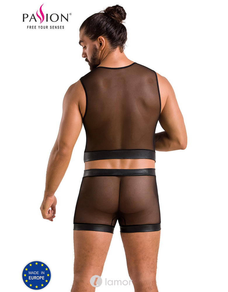 Sexy heren tule set short & Crop top van Passion Menswear