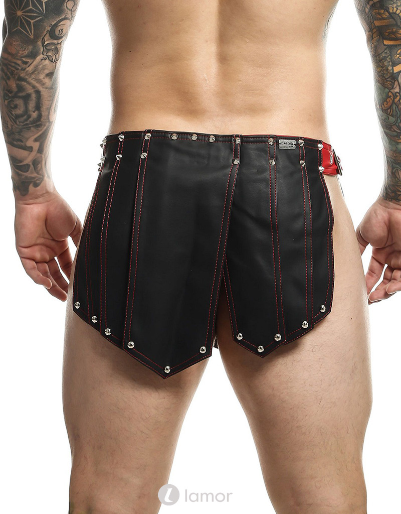 * MOB Eroticwear Lederlook gladiator rok Roman van MOB Eroticwear