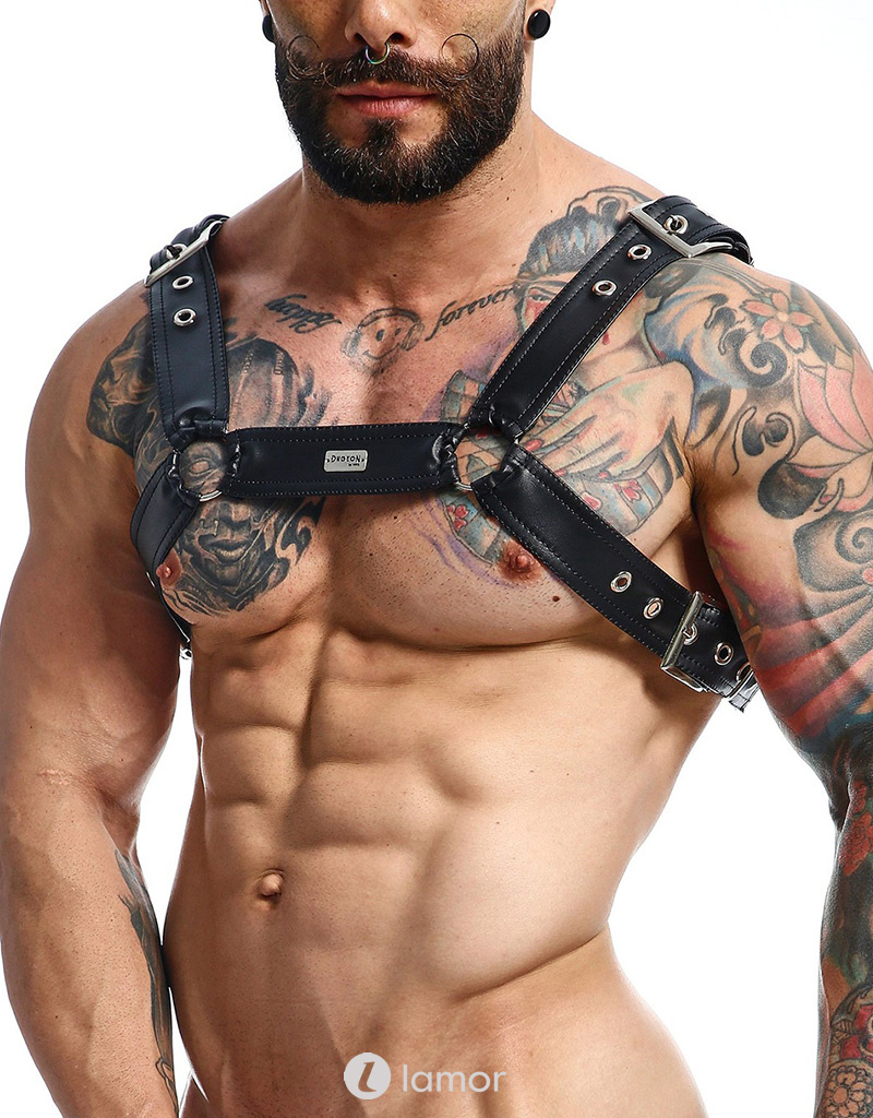 * MOB Eroticwear Sexy heren DNGEON Cross Chain Harness