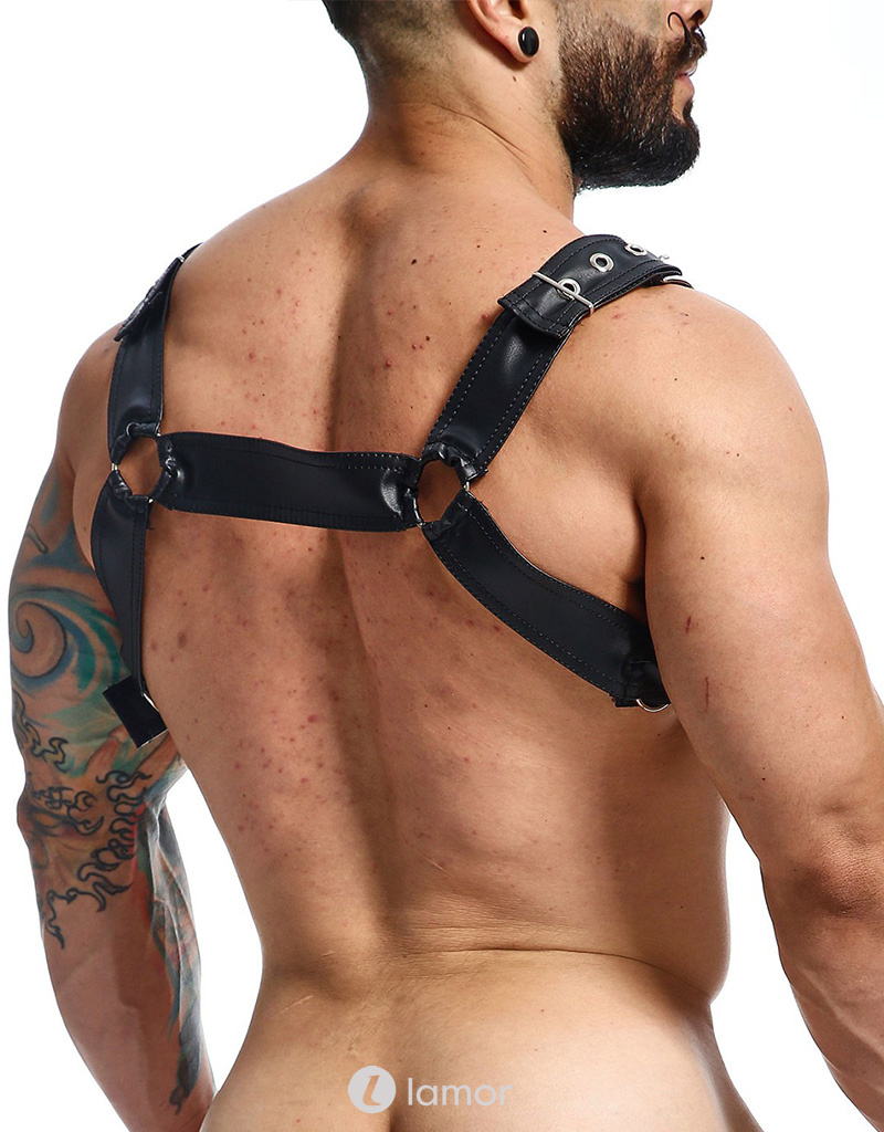 * MOB Eroticwear Sexy heren DNGEON Cross Chain Harness