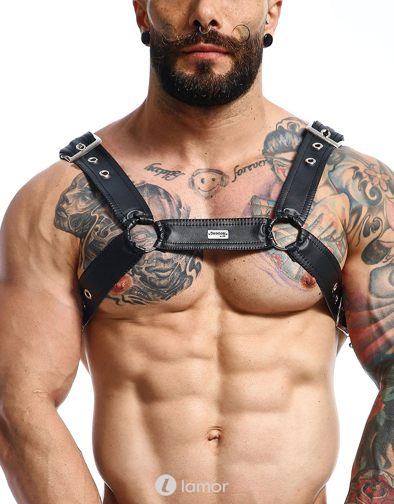 * MOB Eroticwear Sexy heren DNGEON Cross Chain Harness