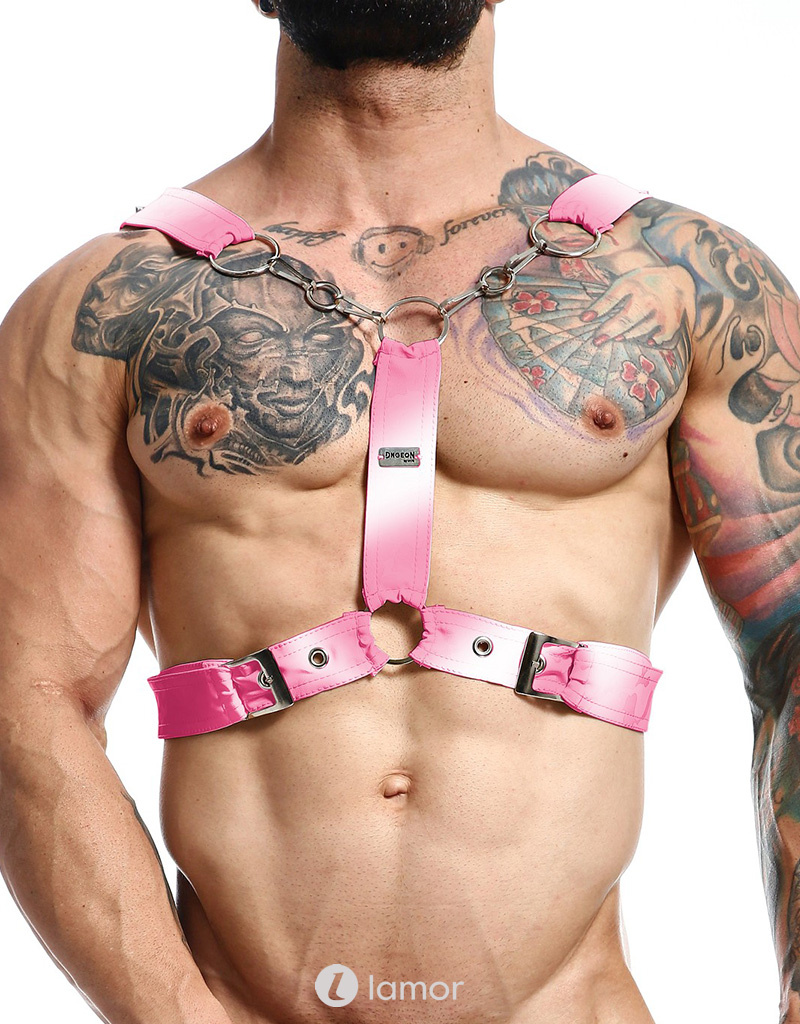 * MOB Eroticwear Sexy heren DNGEON Y Cross Chain Harness