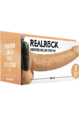 RealRock by Shots Vibrating Hollow Strap-On with Balls - 9 / 23 cm