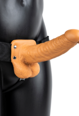 RealRock by Shots Vibrerende Hollow Strap-On met Ballen - 7 / 18 cm