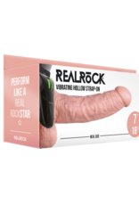 RealRock by Shots Vibrating Hollow Strap-On with Balls - 7 / 18 cm