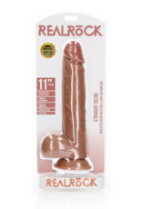 RealRock by Shots Straight Realistic Dildo with Balls and Suction Cup - 11 / 28 cm