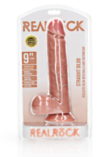 RealRock by Shots Straight Realistic Dildo with Balls and Suction Cup - 9 / 23 cm
