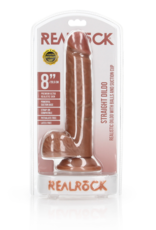 RealRock by Shots Straight Realistic Dildo with Balls and Suction Cup - 8 / 20,5 cm