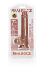 RealRock by Shots Straight Realistic Dildo with Balls and Suction Cup - 7 / 18 cm
