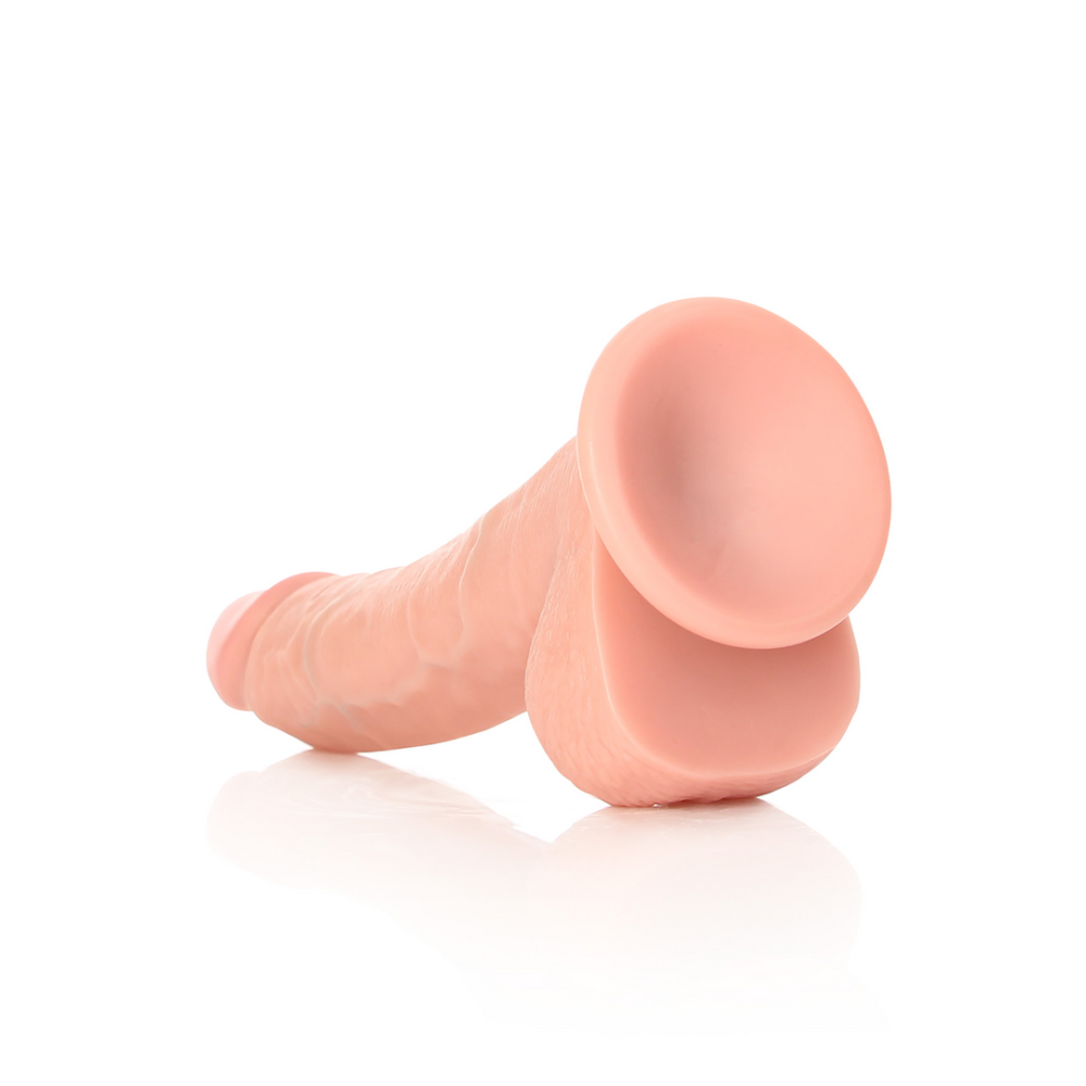 RealRock by Shots Curved Realistic Dildo with Balls and Suction Cup - 8 / 20,5 cm