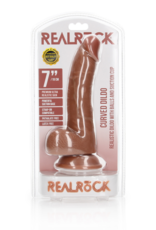 RealRock by Shots Curved Realistic Dildo with Balls and Suction Cup - 7 / 18 cm
